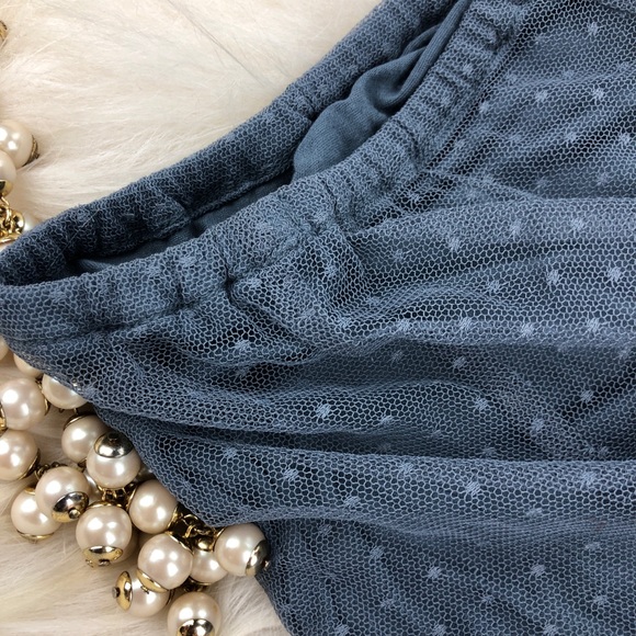 NWT Free People Polka Dot Mesh Ruffled Skirt - Picture 4 of 8